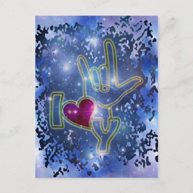 I LOVE YOU / sign language Postcard (Front)