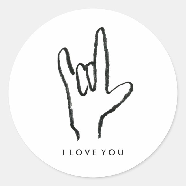 I Love You Sign Language Stickers (Front)