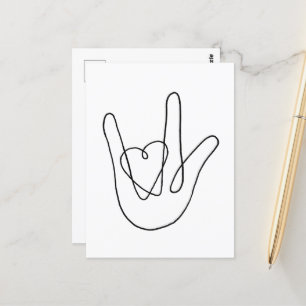 I love you Sign Postcard