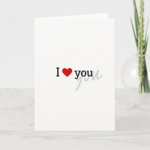 I Love You Simple Photo Card