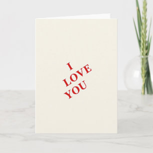 I Love You Simple Red Card