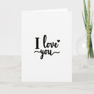 I Love You Simple Script Card