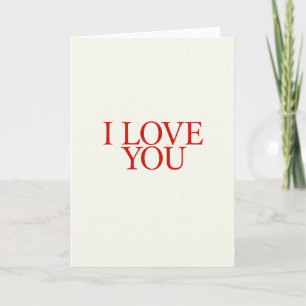 I Love You Simple Serif Card