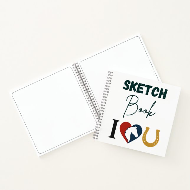 I Love You Sketch book for Horse Lovers (Inside)