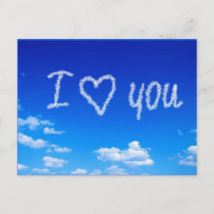 "I Love You" sky writing Postcard