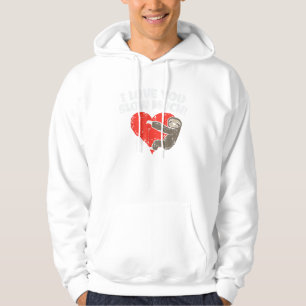 I Love You Slow Much Sloth Heart Funny Valentines Hoodie