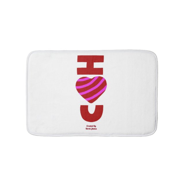 I Love You Small Bath Mat (Front)