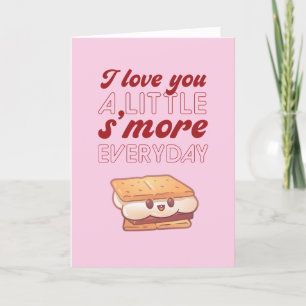 I Love You S'more Cute Pun Funny Valentine's Day Holiday Card