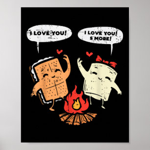 I Love You Smore Funny Camping Couple Camper Men W Poster