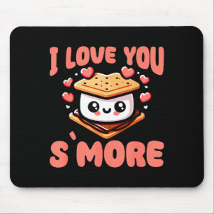 I Love You S'more Kawaii Marshmallow Mouse Pad