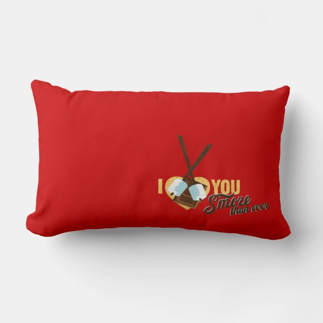 I Love You S'more than Ever - Camper Love Lumbar Cushion (Front)