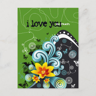 i love you so much 4 postcard