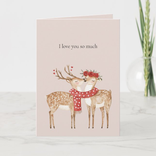 I Love You So Much Deer Card (Front)