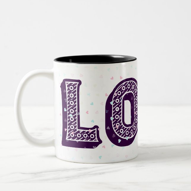 I love you so much my love Two-Tone coffee mug (Left)