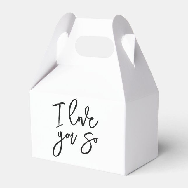 I love you so party favour box (Front Side)