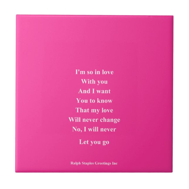 I love you so Valentine's day Tile (Front)
