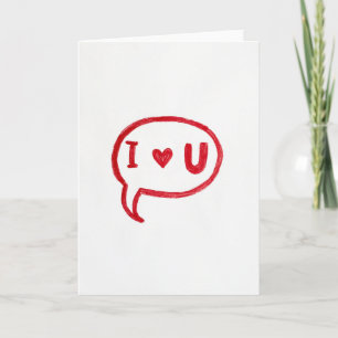 I Love You Speech Bubble Card