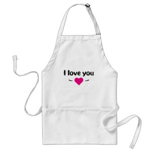 I love you standard apron