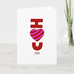I Love You Standard Vertical Greeting Card