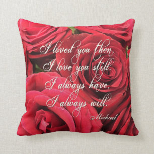 I Love You Still Red Roses Personalised Cushion