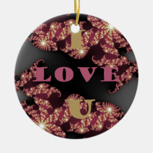 I Love You Sweetheart Ceramic Ornament