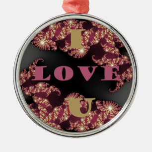 I Love You Sweetheart Metal Tree Decoration