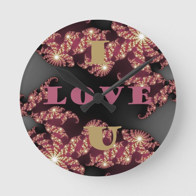 I Love You Sweetheart Round Clock (Front)