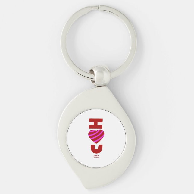 I Love You Swirl Keychain (Front)