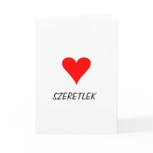 I Love You Szeretlek Greeting Card Valentine's Day