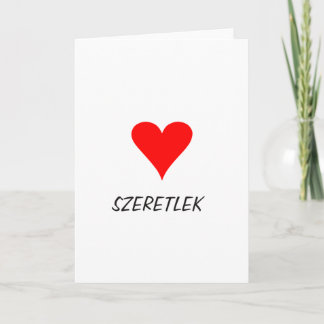 I Love You Szeretlek Greeting Card Valentine's Day