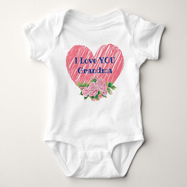 I Love YOU T-Shirt Baby Bodysuit (Front)