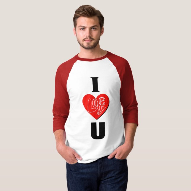 I Love You T-Shirt Design (Front Full)