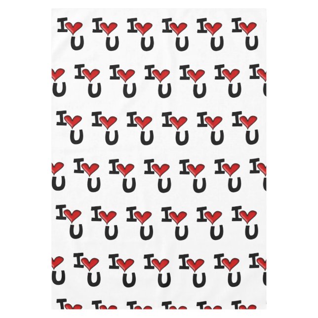 I love you  tablecloth (Front)