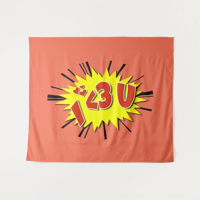 I love you tapestry (Front (Horizontal))