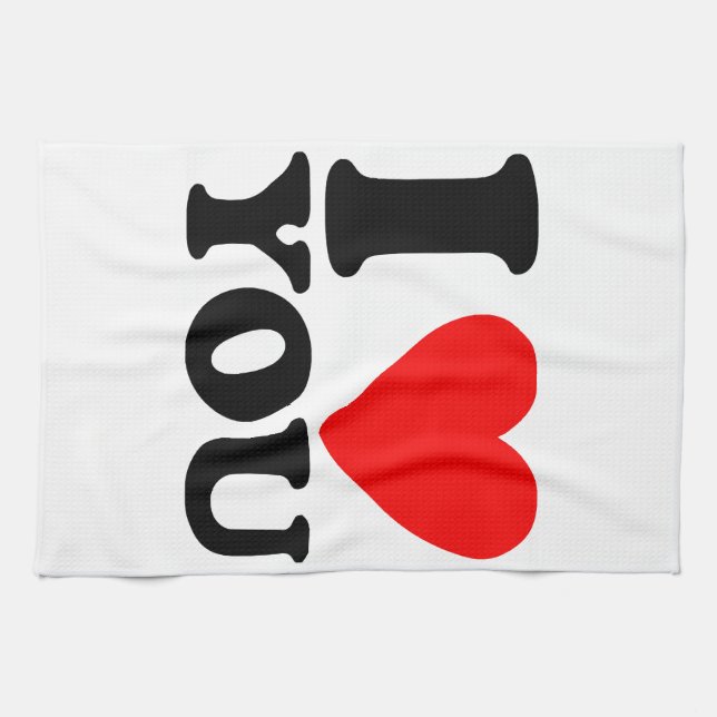 I Love You Tea Towel (Horizontal)
