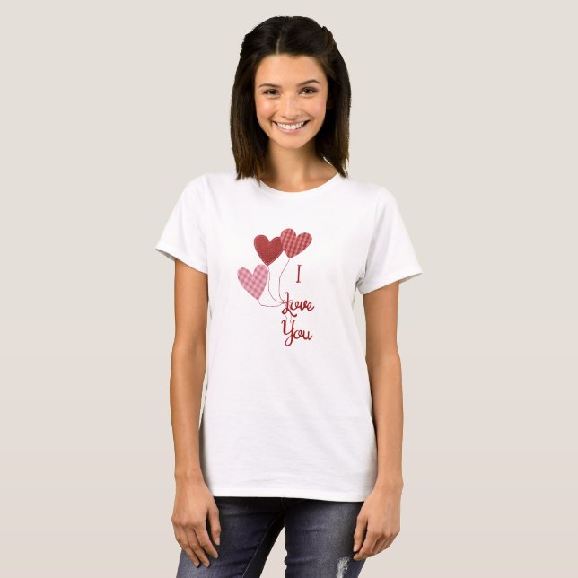I Love You Tee with Designer Hearts (Front Full)