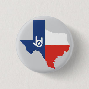 I Love You Texas 3 Cm Round Badge