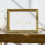 i love you TEXT GOLD HEART WALL Foil Prints<br><div class="desc">i love you TEXT GOLD HEART WALL Foil Prints</div>