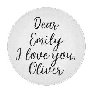 I Love You Text Template Cutting Board
