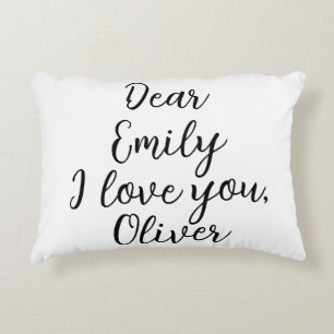  I Love You Text Template Decorative Cushion