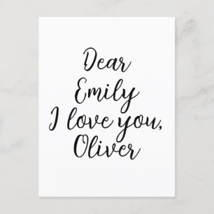  I Love You Text Template Postcard