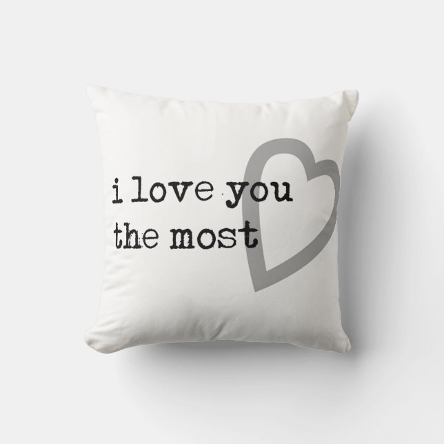 i love you the most cute heart cushion (Front)