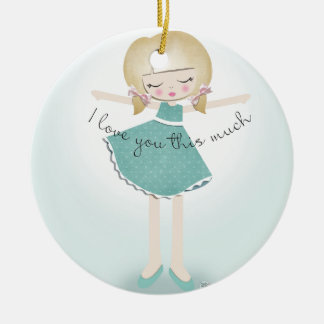 I Love You This Much Ceramic Tree Decoration