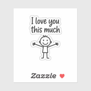 I Love You This Much – Cute Minimalist Kid Illustr