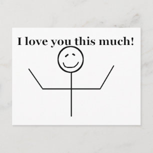 I Love You This Much Postcard