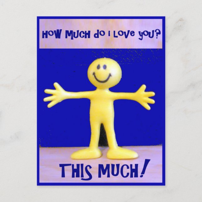 I Love You This Much Postcard (Front)