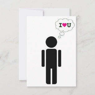 i love you thought bubble invitation