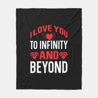 I love you to infinity fleece blanket