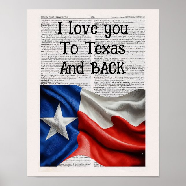 I love you to TEXAS and back Poster (Front)