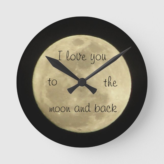 I love you to the moon anc back clock (Front)